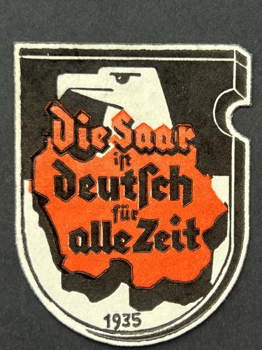 Label germania 1935 saarland - label,