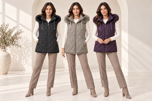 Gilet donna trapuntato - , con
